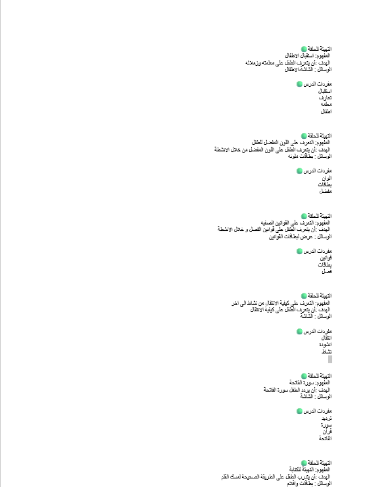 تحضير المنصة  الاسابيع التمهيدية