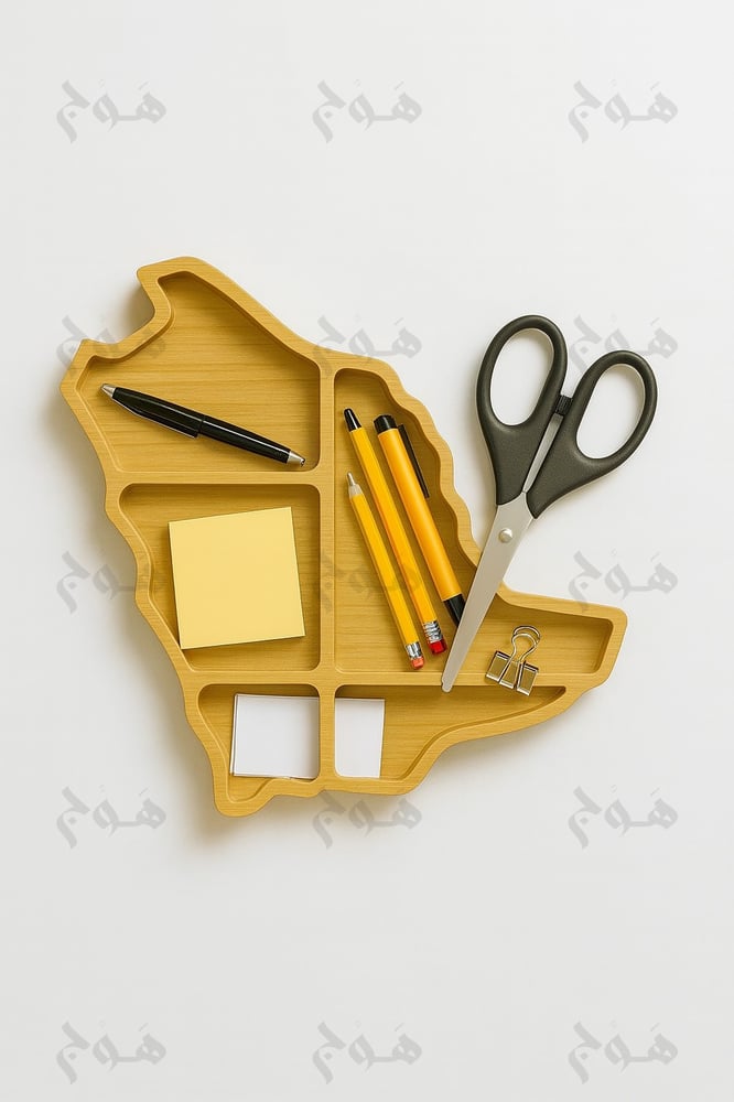 منظم مكتبي خريطة السعودية – Saudi Arabia Desk Organizer