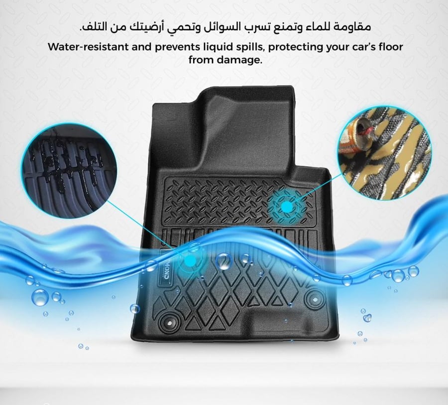 دعاسات 5D تويوتا هايلاندر - 2020-2025 - Toyota Highlander 5D Mats
