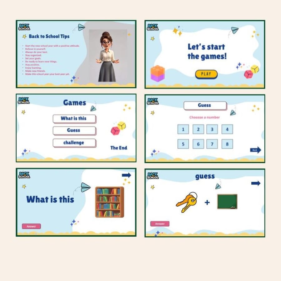 عرض ترحيبي اللغة الانجليزية (Back to school)