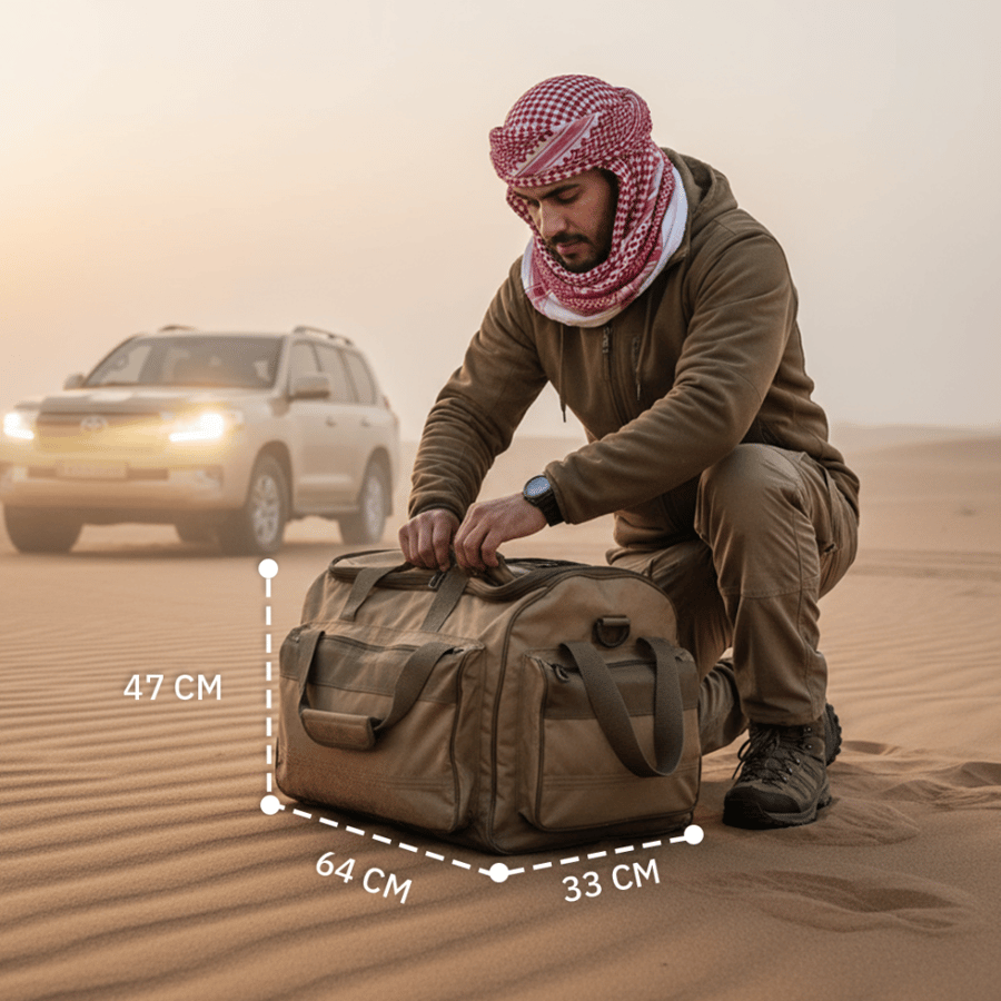 شنطة عزبة التنهات كاكي السنيدي باكثر من حجم