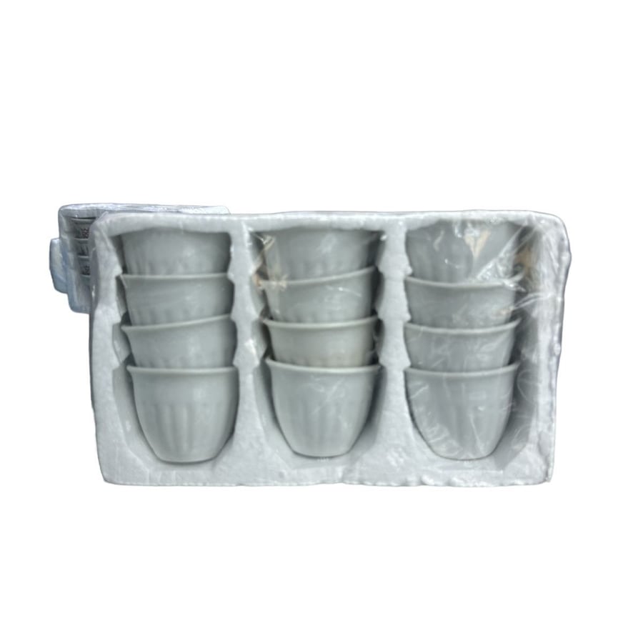White coffee cups with stripes