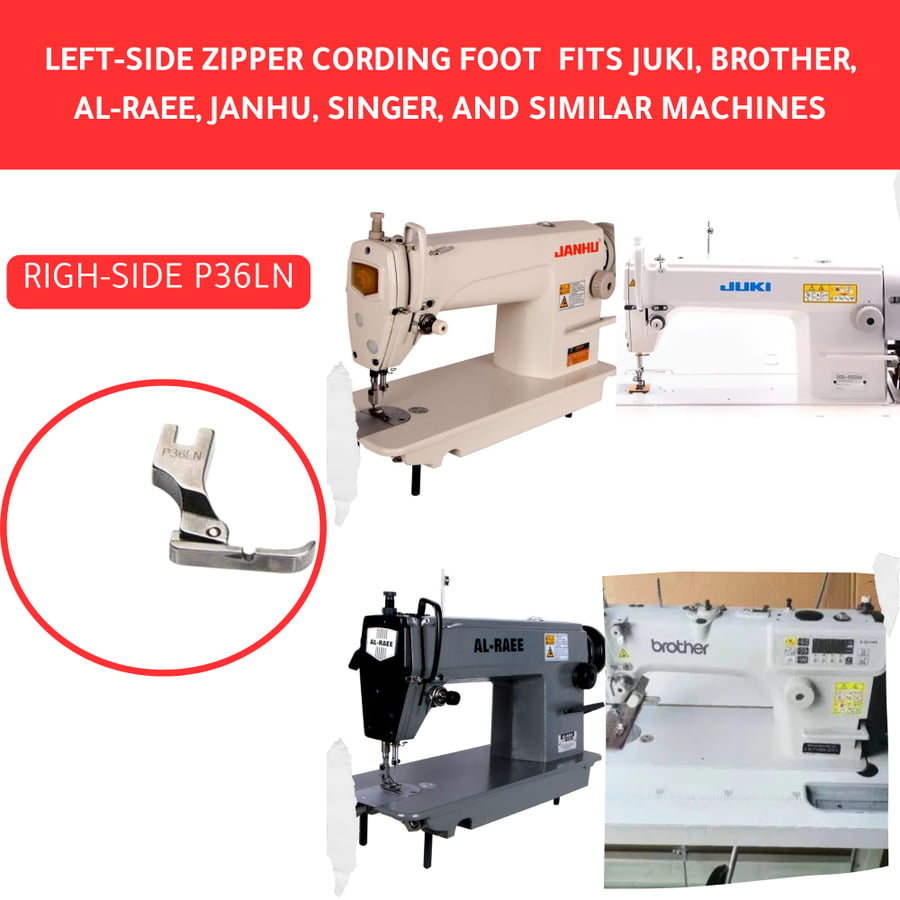 Industrial Sewing Machine Narrow Left Hinged Zipper Cording
