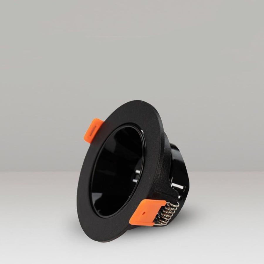 Black round plastic flashlight holder against glare NP