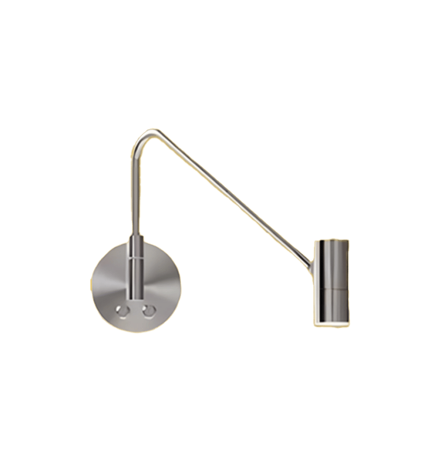 Wall mountable lamp with adjustable arm rechargeable - multi-color lighting silver color of the frame