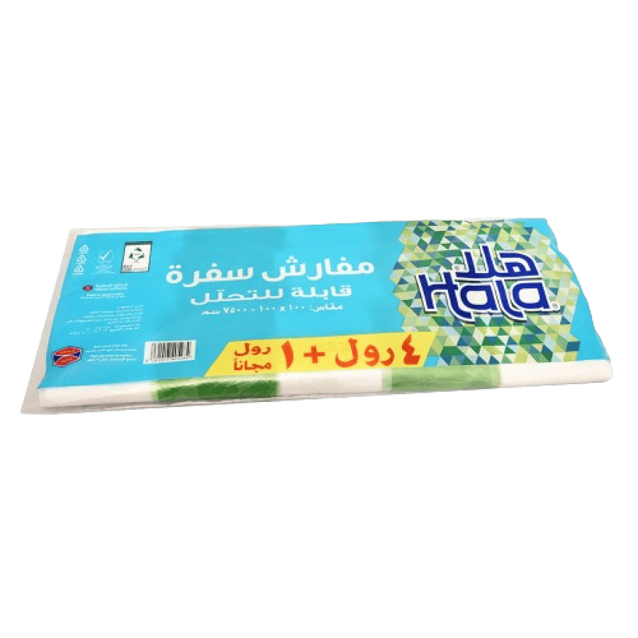 هلا مفارش سفرة 100×100سم 4رول+رول مجاناً