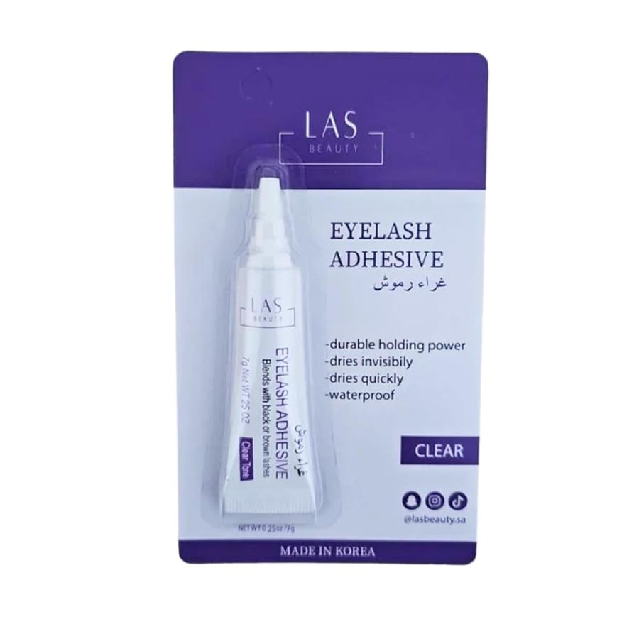 لاس بيوتي غراء رموش شفاف 7 جم