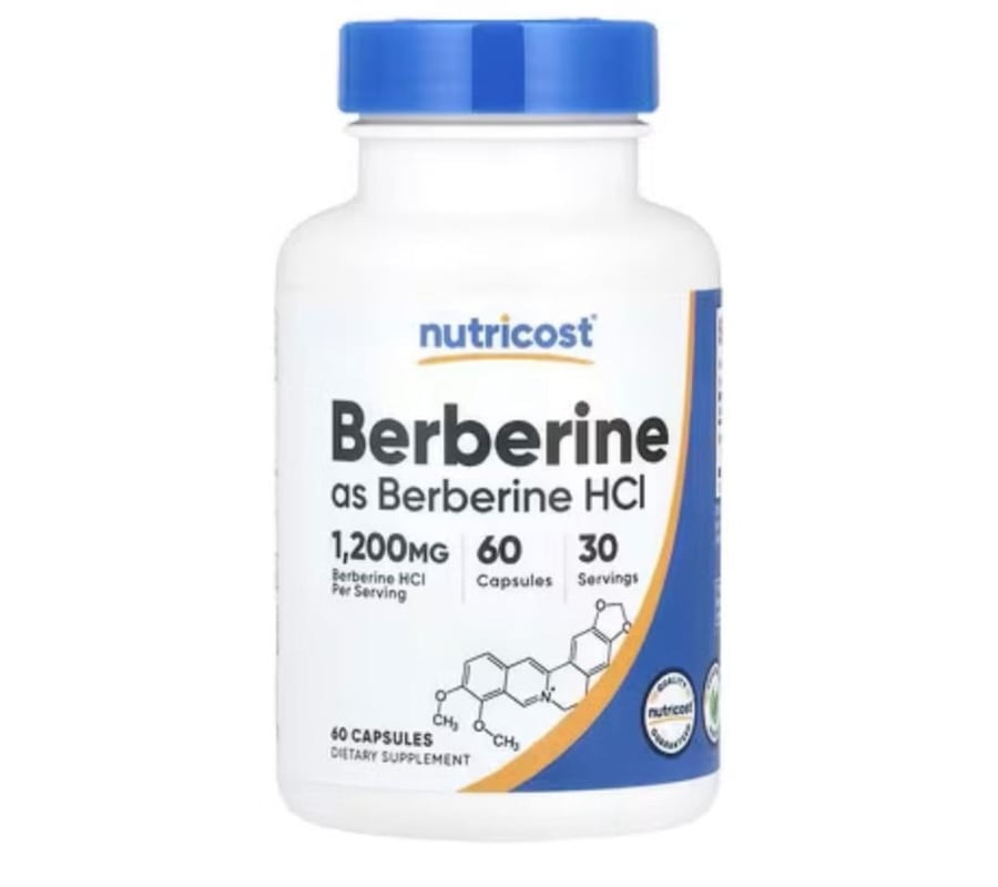 Berberine Hcl 1200 Mg 60 Vegetarian Capsules 30 Servings