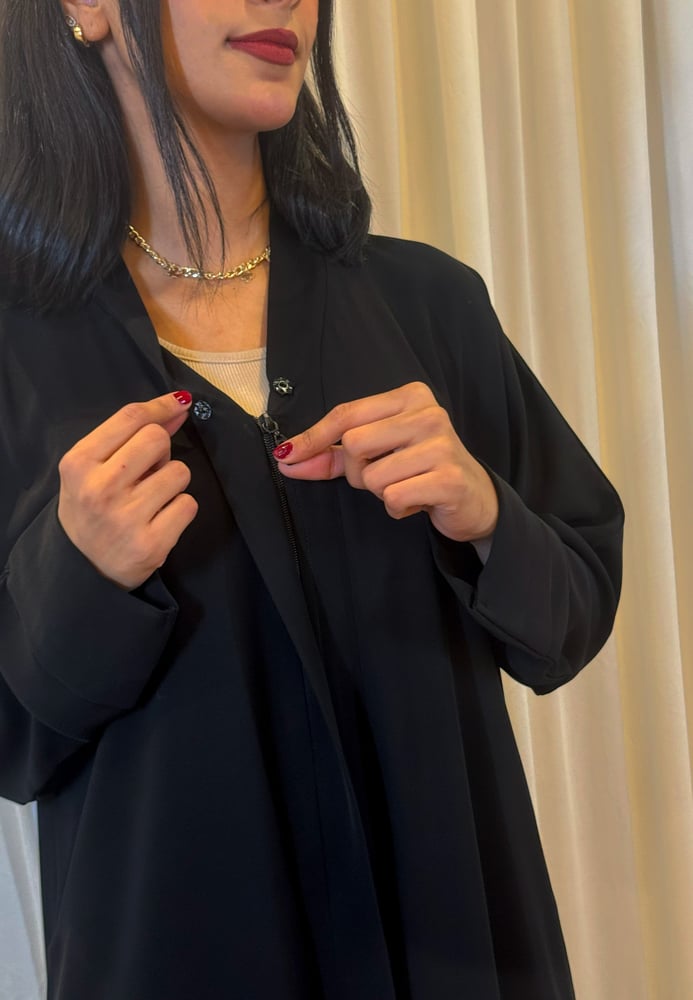 Jabzour abaya set with zipper