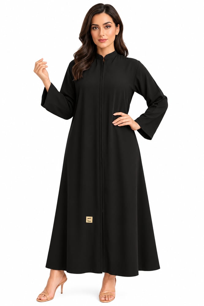 A set of abaya with Chinese collar