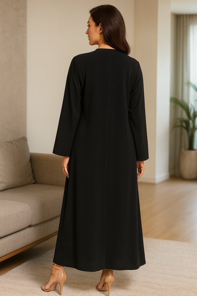 A wide-cut abaya set