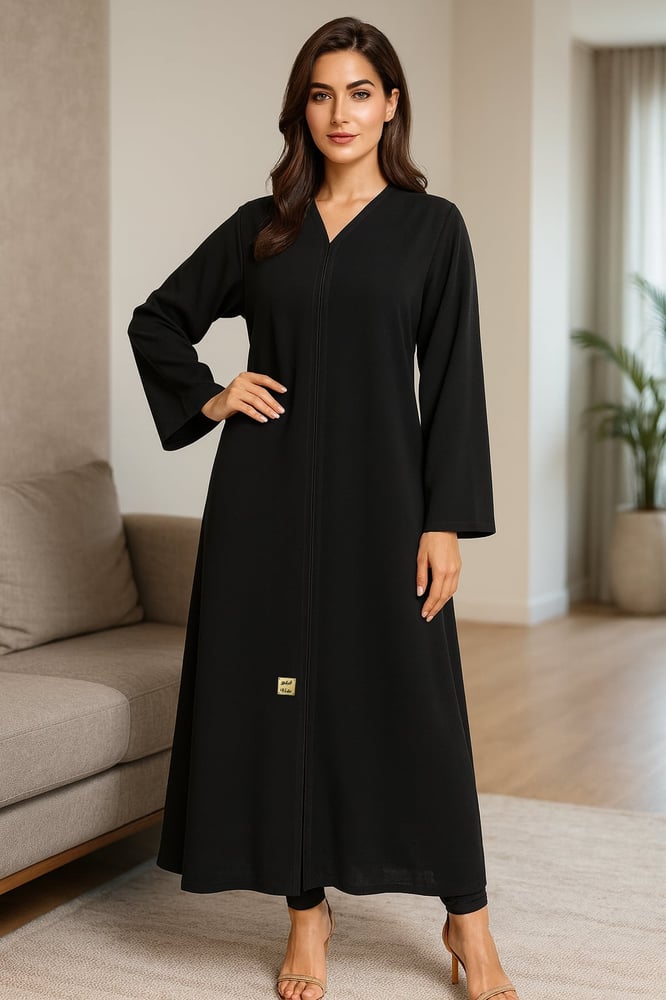 A wide-cut abaya set