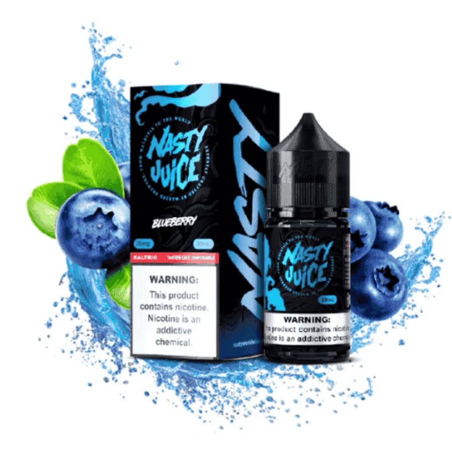 نكهة سولت ناستي بلو بيري Nasty Juice مع العبوة والزجاجة