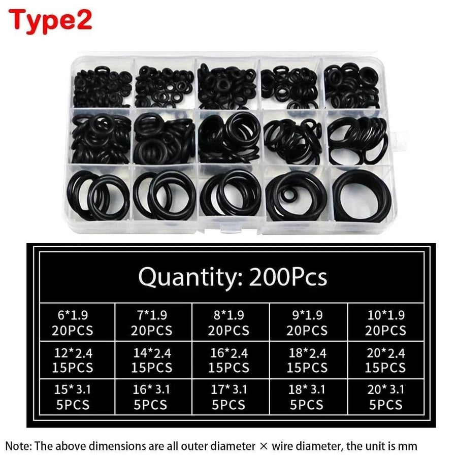 High Pressure Rubber O-Ring Set
