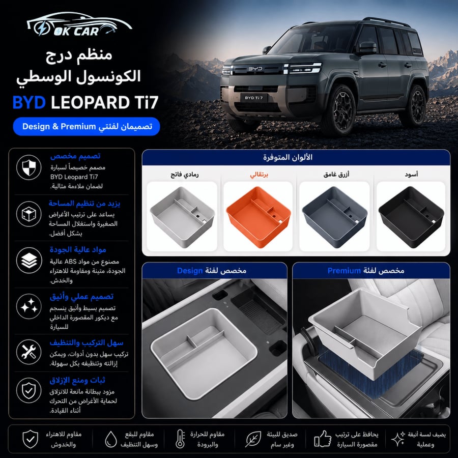 BYD Leopard Ti7 Center Console Drawer Organizer | Smart and Practical Organization