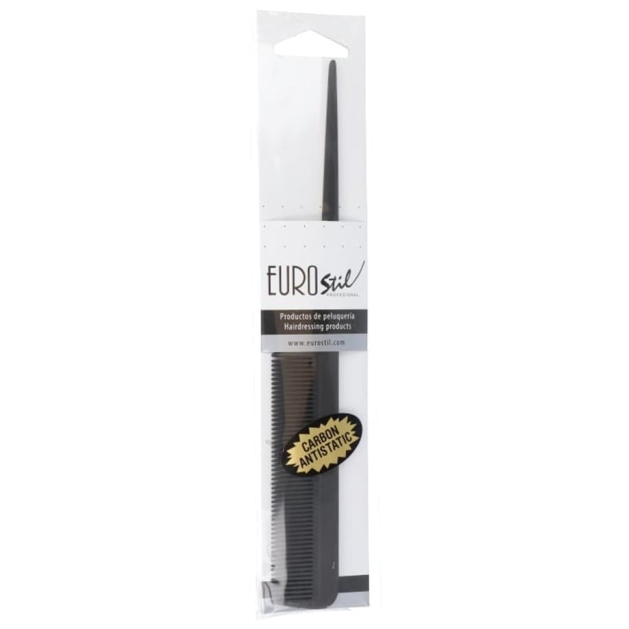Euro Steel carbon comb with metal comb 215mm 09190