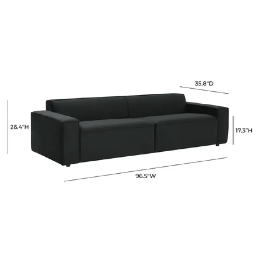 Olafur black velvet sofa