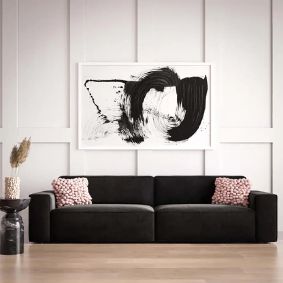 Olafur black velvet sofa