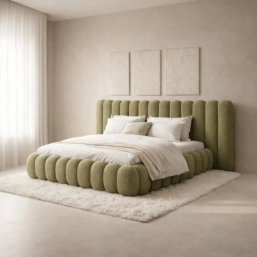King bed Beverly 200*180 cm - green