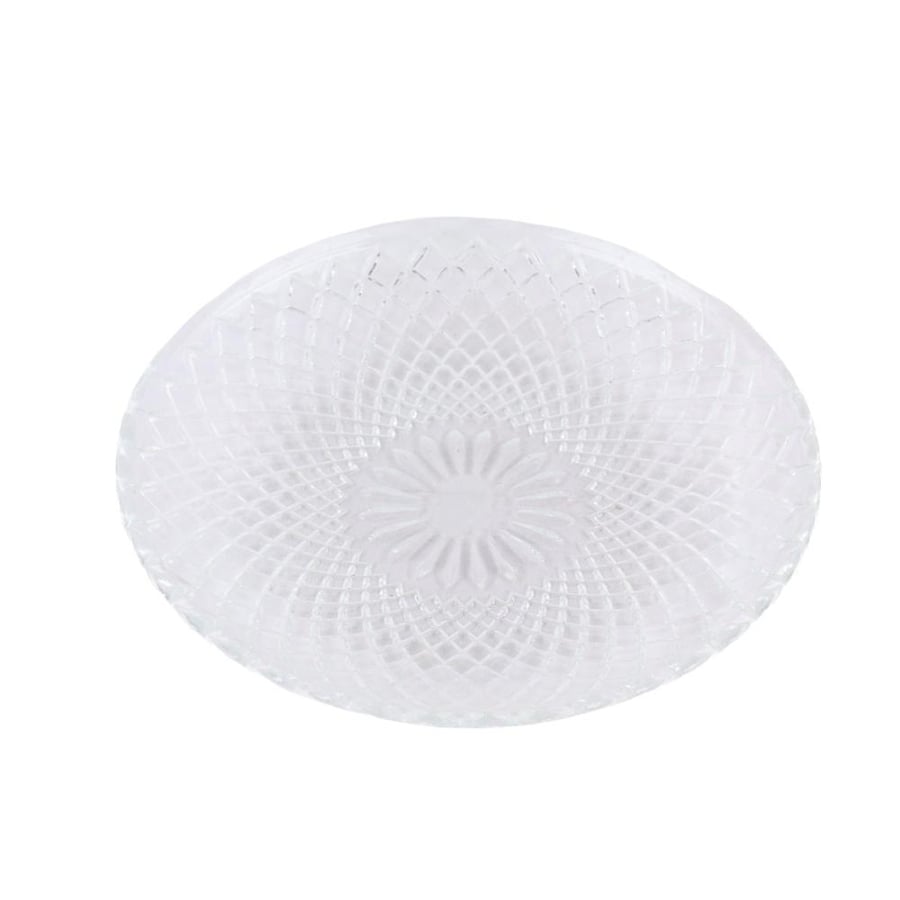 Transparent glass plate for sweets and salads – size 20