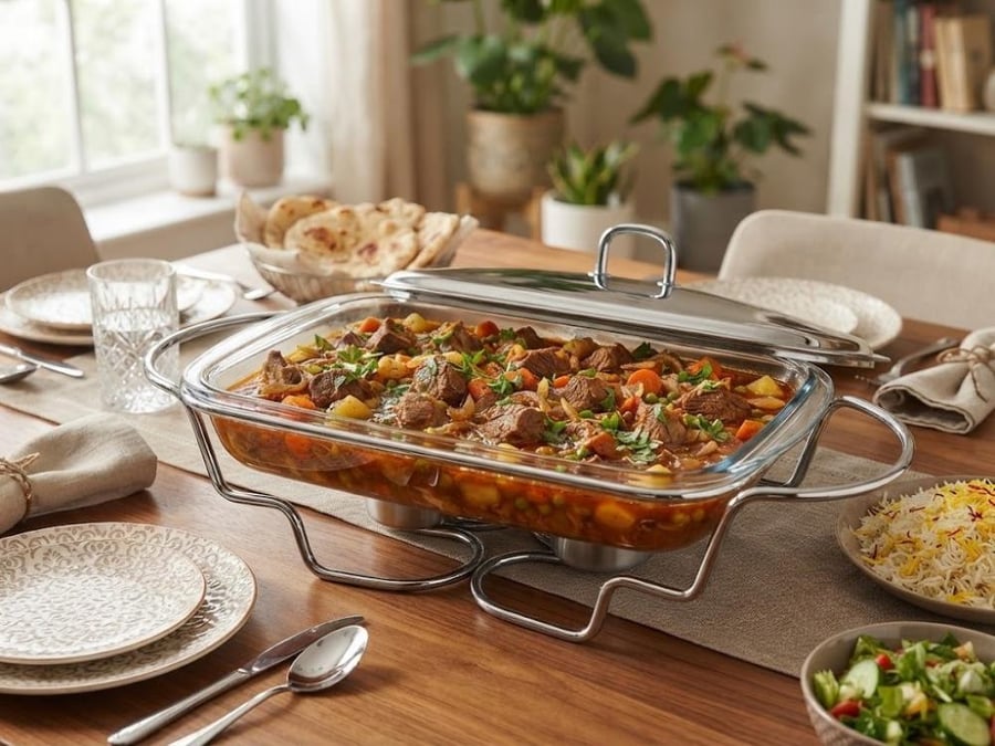 سخان بوفيه زجاجي مستطيل سعة 2.4 لتر