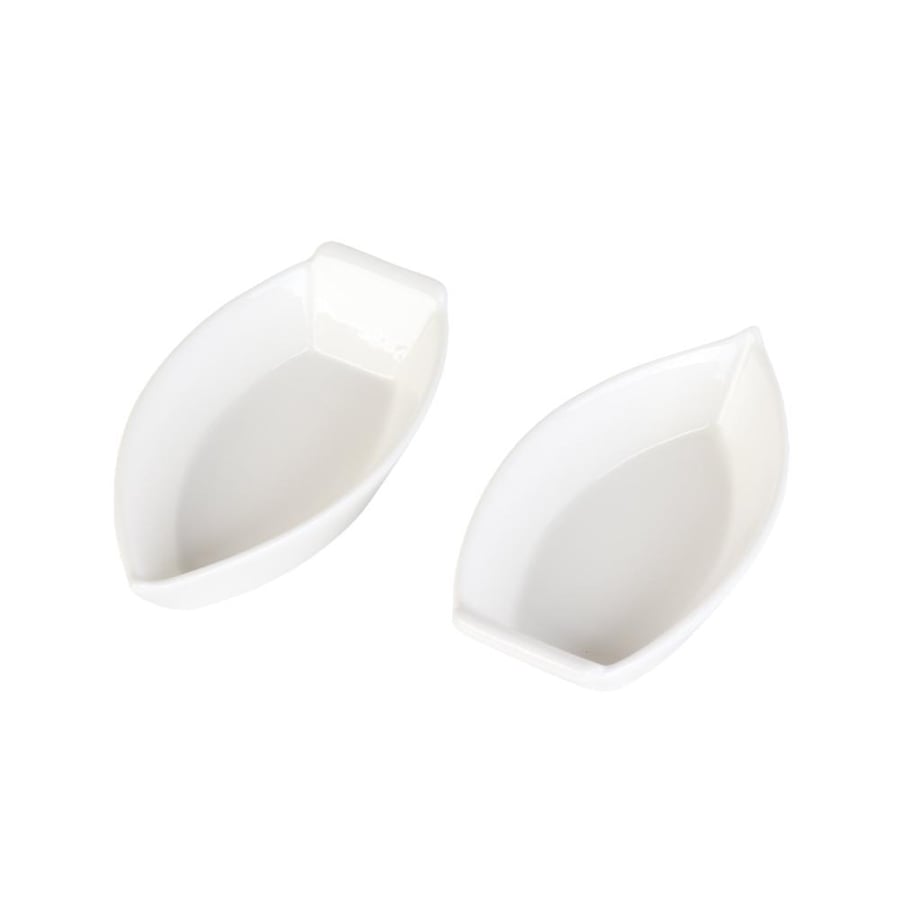 Set of two white ceramic molds