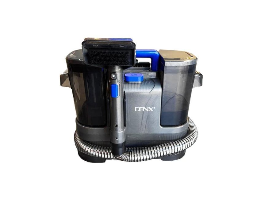 Carpet cleaning device with engine – 450-watt power and 15 kilopascal suction – Model DX2908