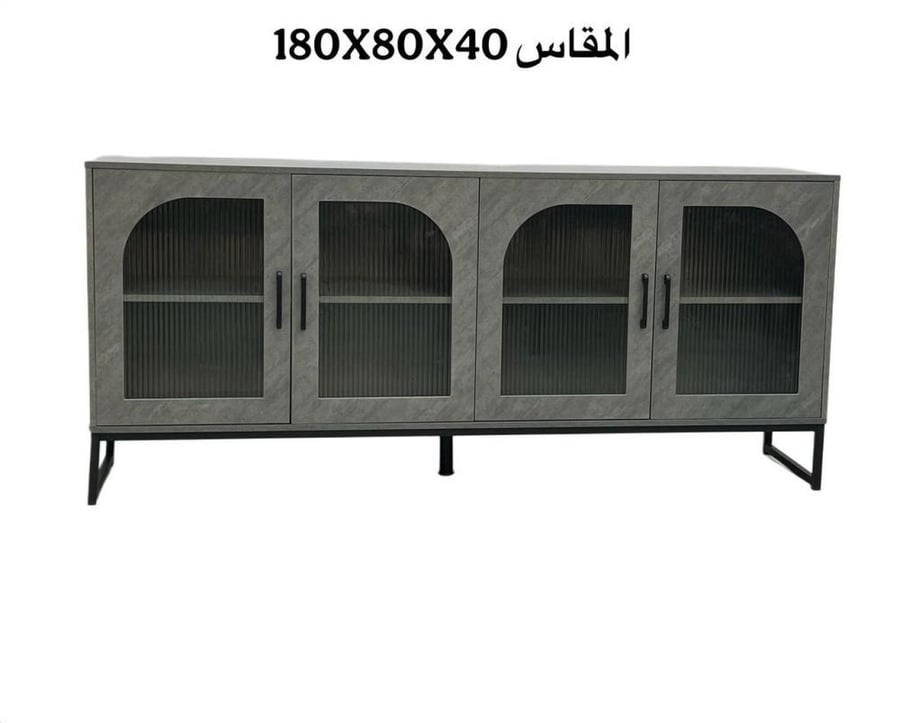 دولاب بوفيه خشبي – مقاس 40×80×180 سم