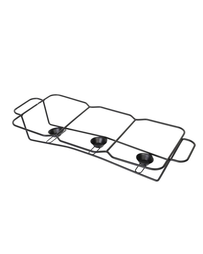 Glass buffet heater divided