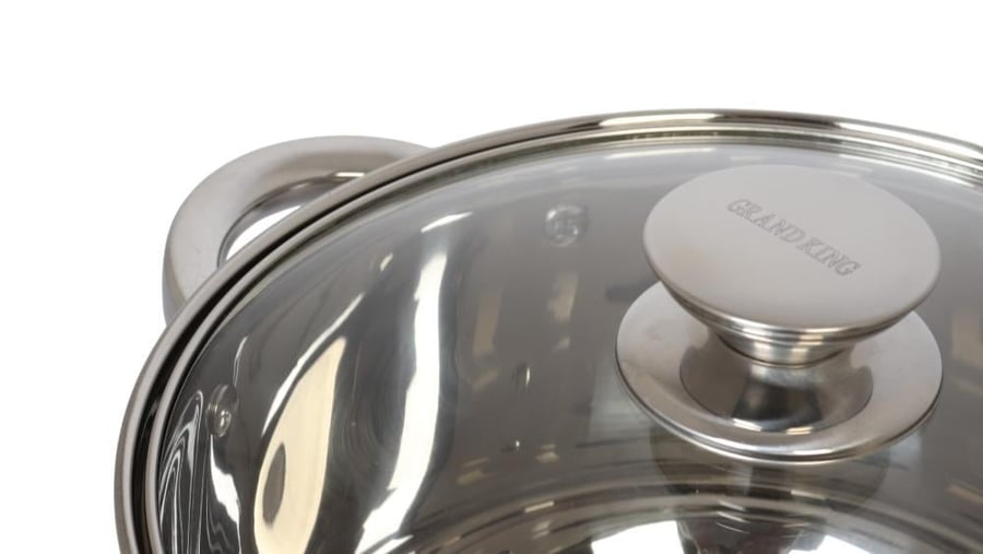 Stainless steel pot set with Tefal frying pan