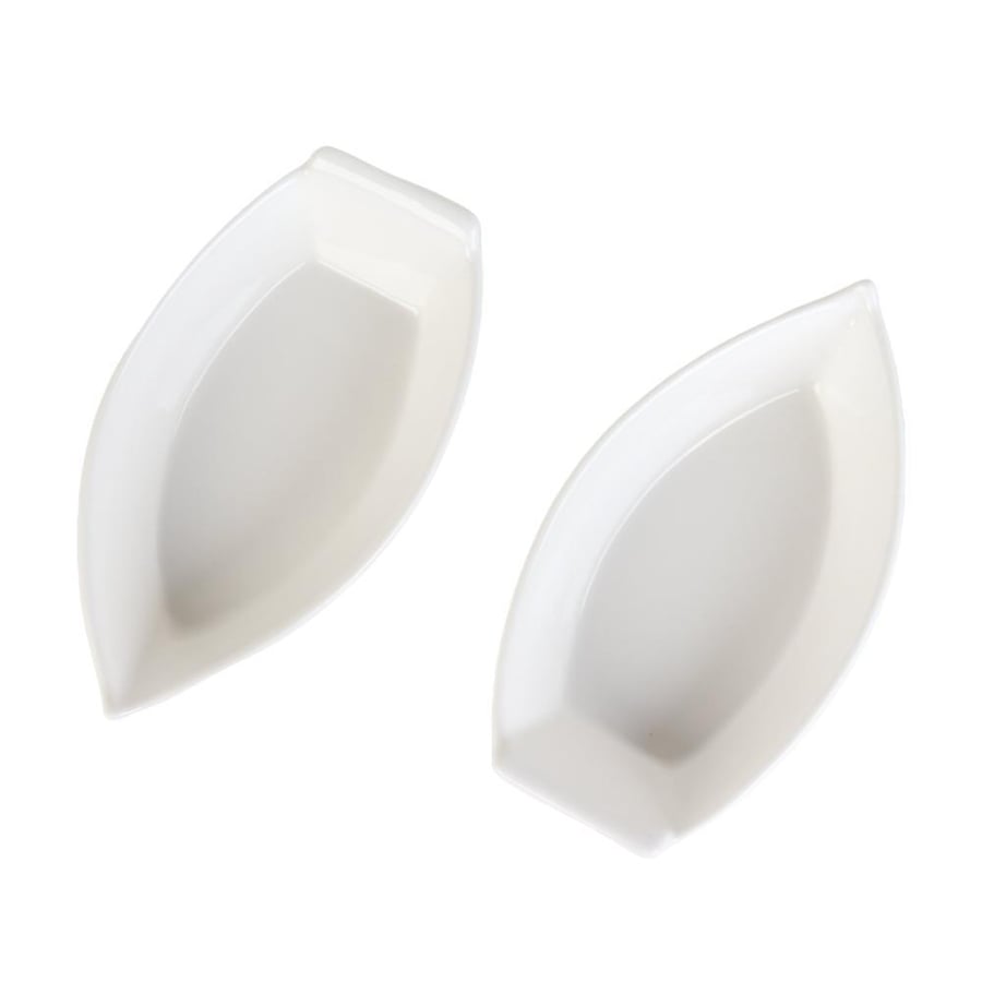 Set of two white ceramic molds