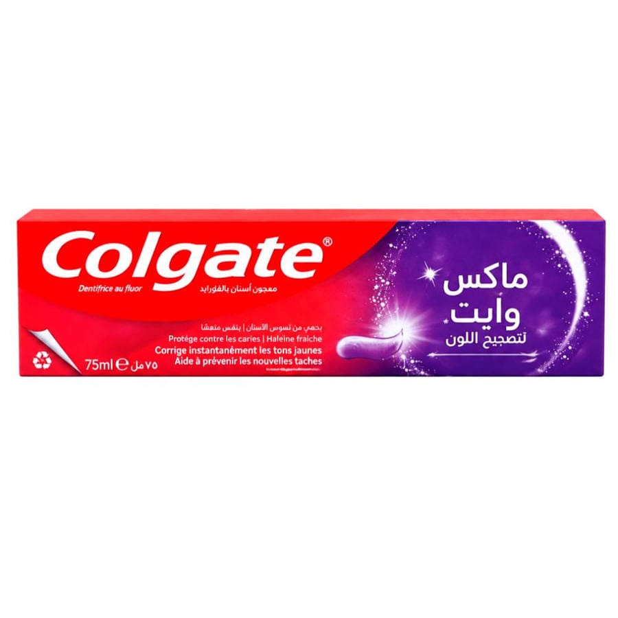 معجون كولجيت ماكس وايت تصحيح اللوان 75مل