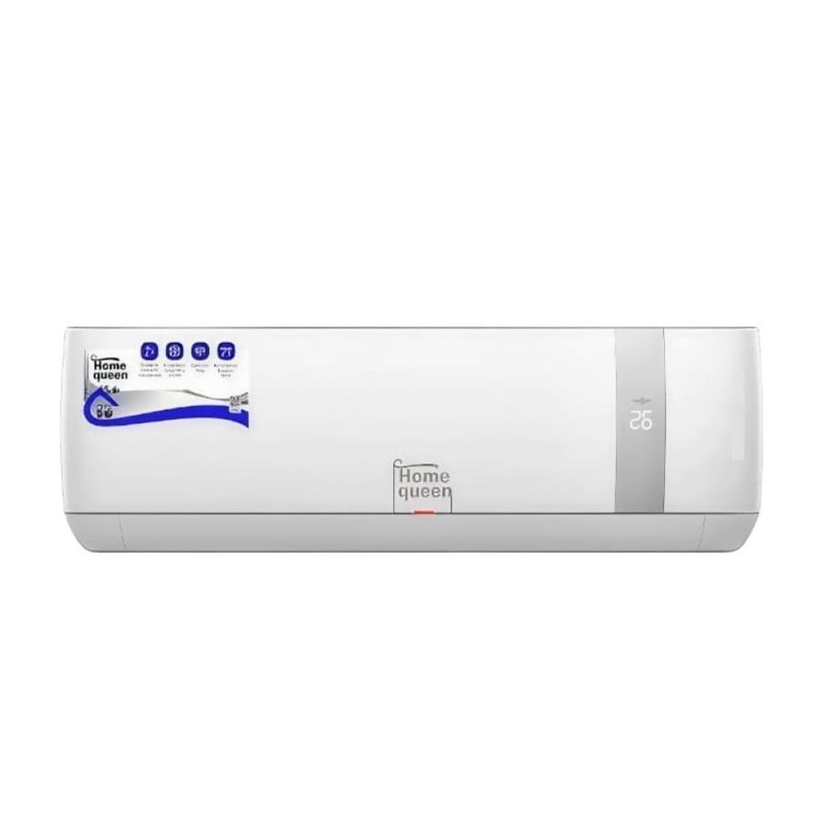 Product main مكيف سبليت جداري هوم كوين، 18000 وحدة، بارد، واي فاي، ريش ذهبية - HQAS180CN