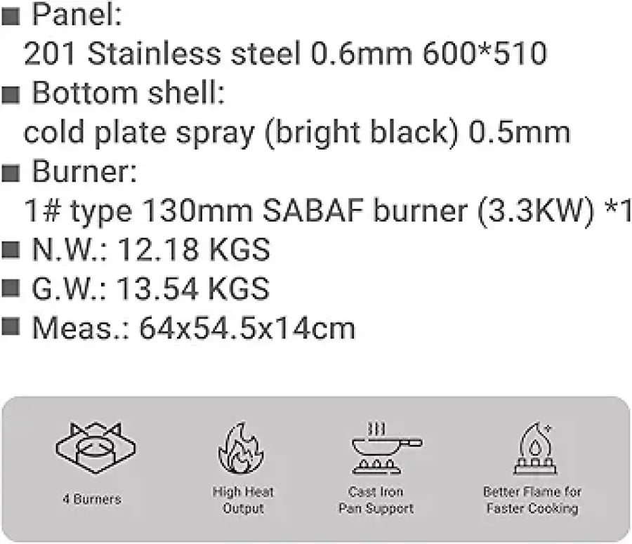 سطح فلكسي 4 عيون استيل موديل FKH465SD