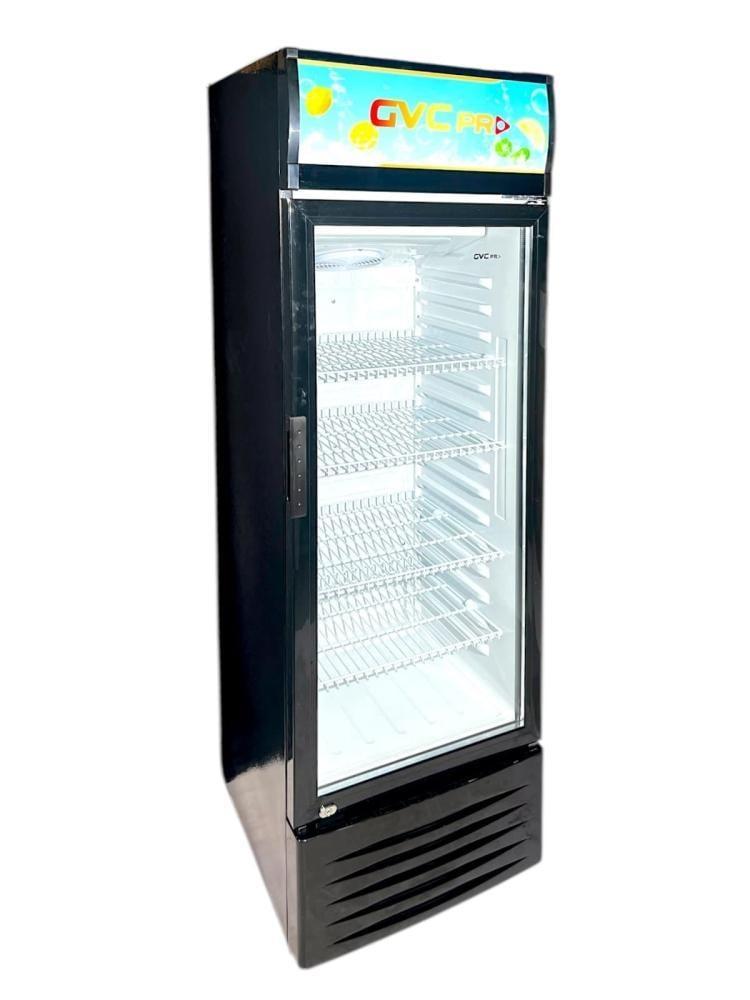 ثلاجة جى في سي عرض 300 لتر اسود GVCW-480