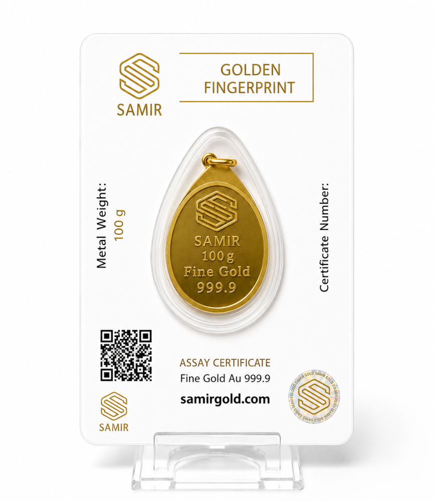 سبيكة ذهب100 جرام بعروة عيار 24