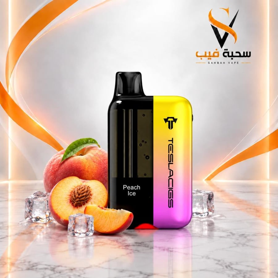 سحبة تسلا بار XT 20000 خوخ ايس TESLA BAR PEACH ICE