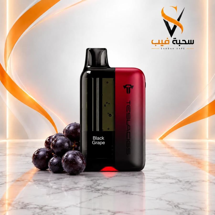 سحبة تسلا بار XT 20000 عنب أسود TESLA BAR BLACK GRAPE