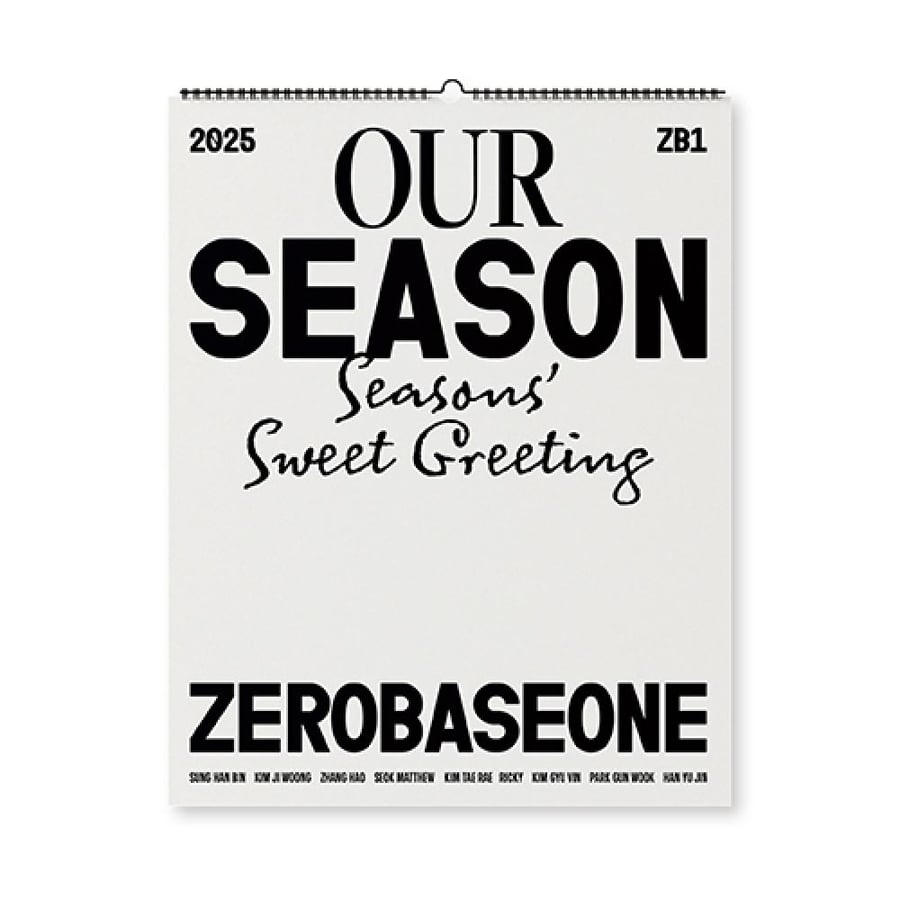ZEROBASEONE - 2025 [OUR Season] WALL CALENDAR