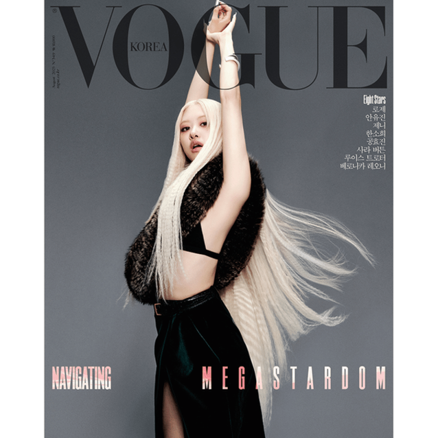 VOGUE Magazine 2025.08 Type C Cover ROSÉ Content ROSÉ, JENNIE, IVE AN YUJIN, Han Sohee, Kong Hyojin