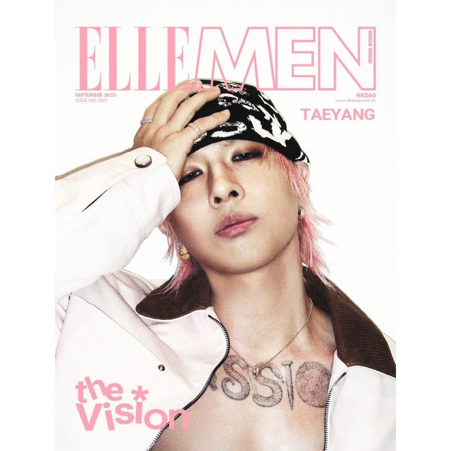 ‪ELLE MEN Magazine 2025.08 Type A Cover BIG BANG TAEYANG Content BIG BANG TAEYANG‬