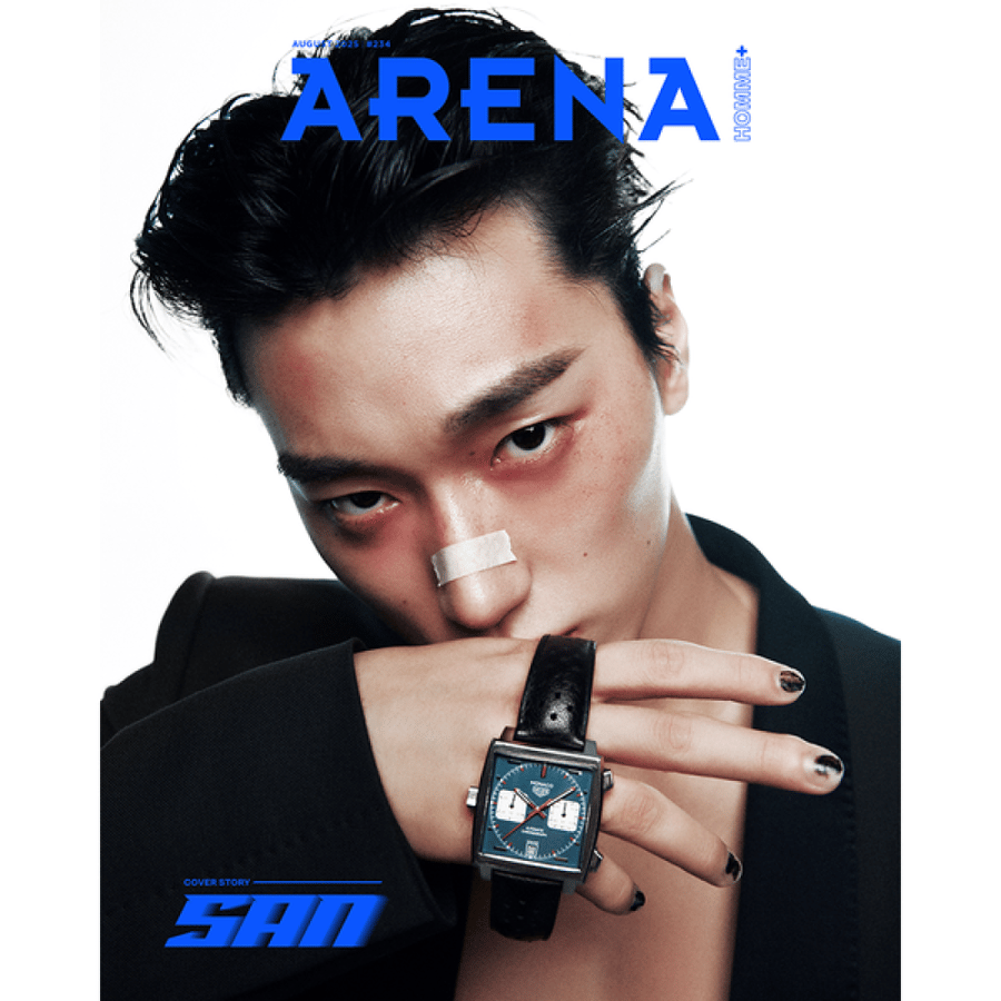 ARENA HOMME Magazine 2025.08 Type B Cover ATEEZ SAN Content ATEEZ SAN, Jung Haein, TVXQ! U-KNOW