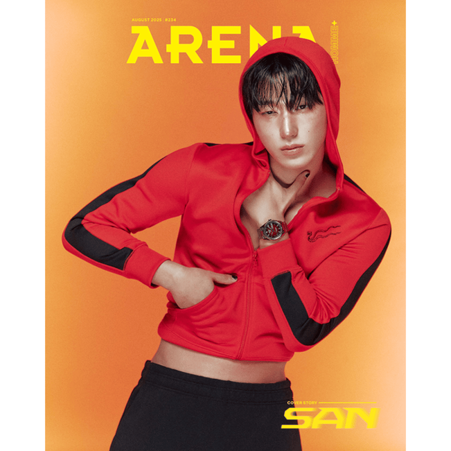 ARENA HOMME Magazine 2025.08 Type F Cover ATEEZ SAN Content ATEEZ SAN, Jung Haein, TVXQ! U-KNOW
