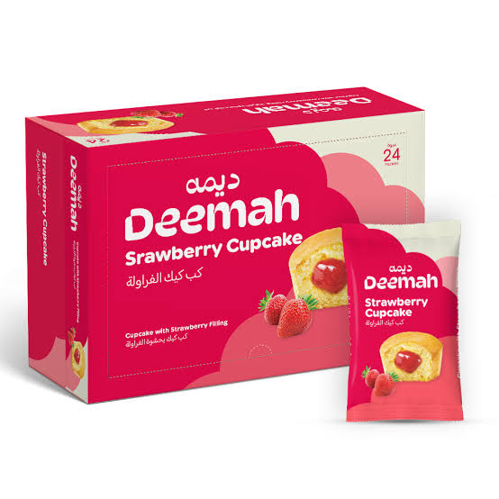 ديمة كب كيك الفراولة(3+1 مجانًا)