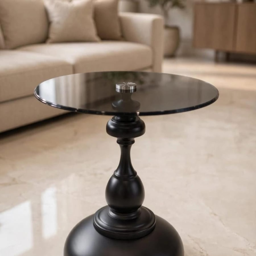 طاولة مفرد زجاج