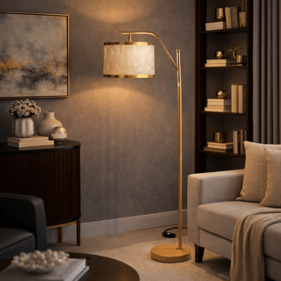 A tilted column lamp