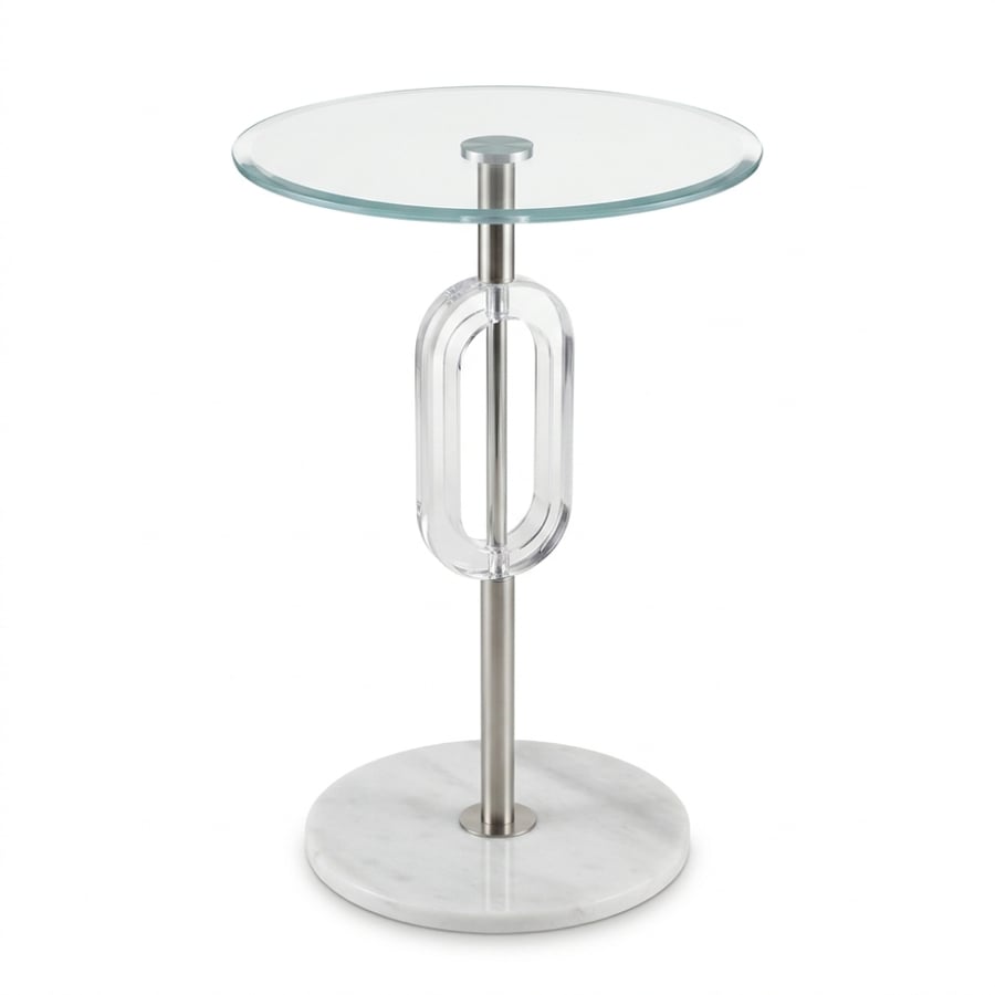 A luxurious modern design glass side table