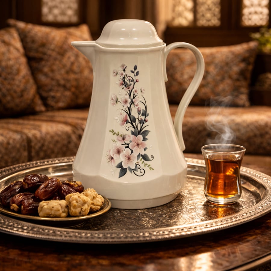 Tea thermos with design 1 liter