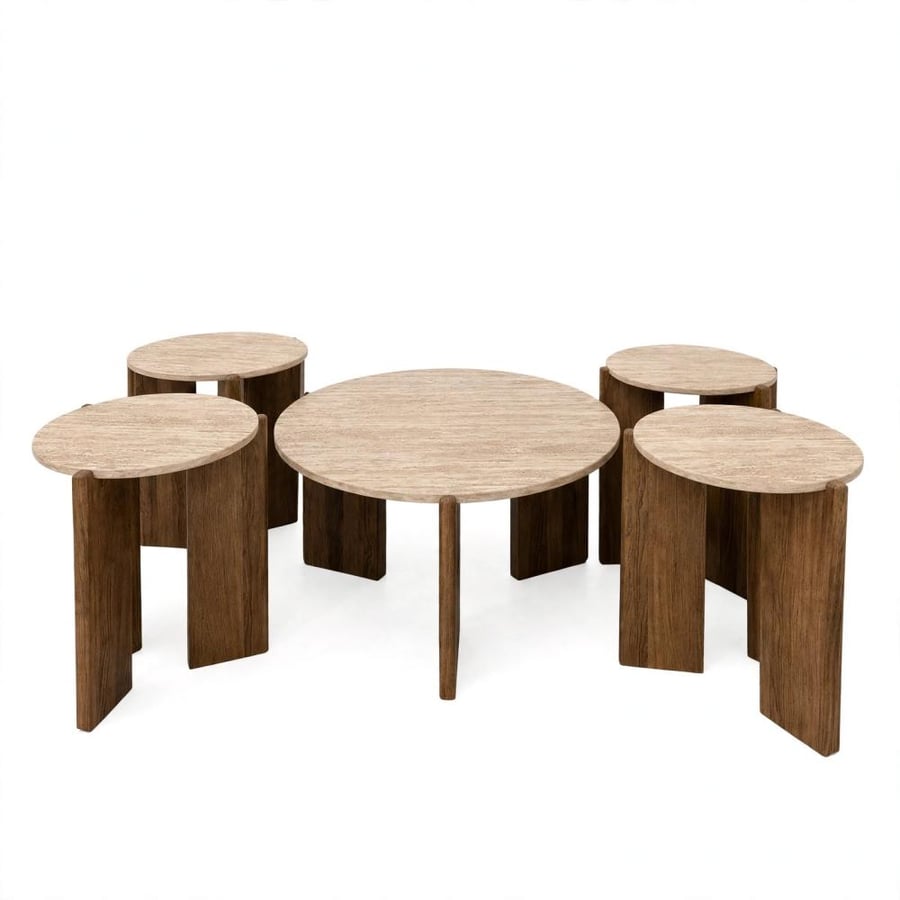 طقم طاولات بتصميم عصري1+4