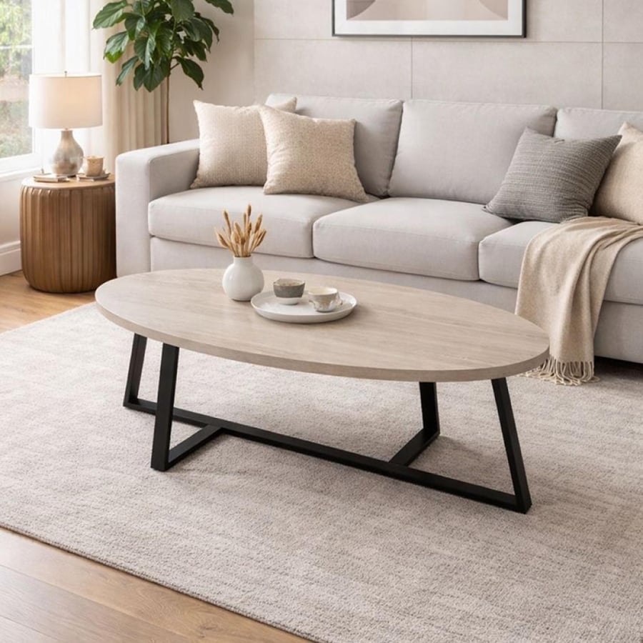 Oval service table